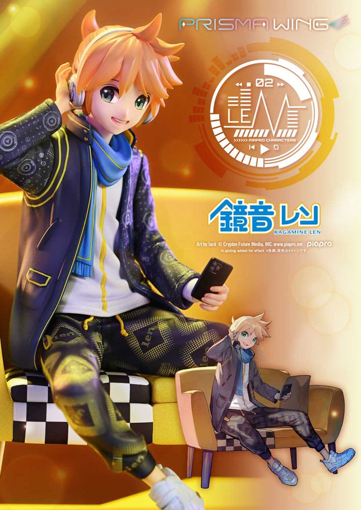 Vocaloid statuette PVC 1/7 Prisma Wing Piapro Characters Kagamine Len (Art by lack) 18 cm