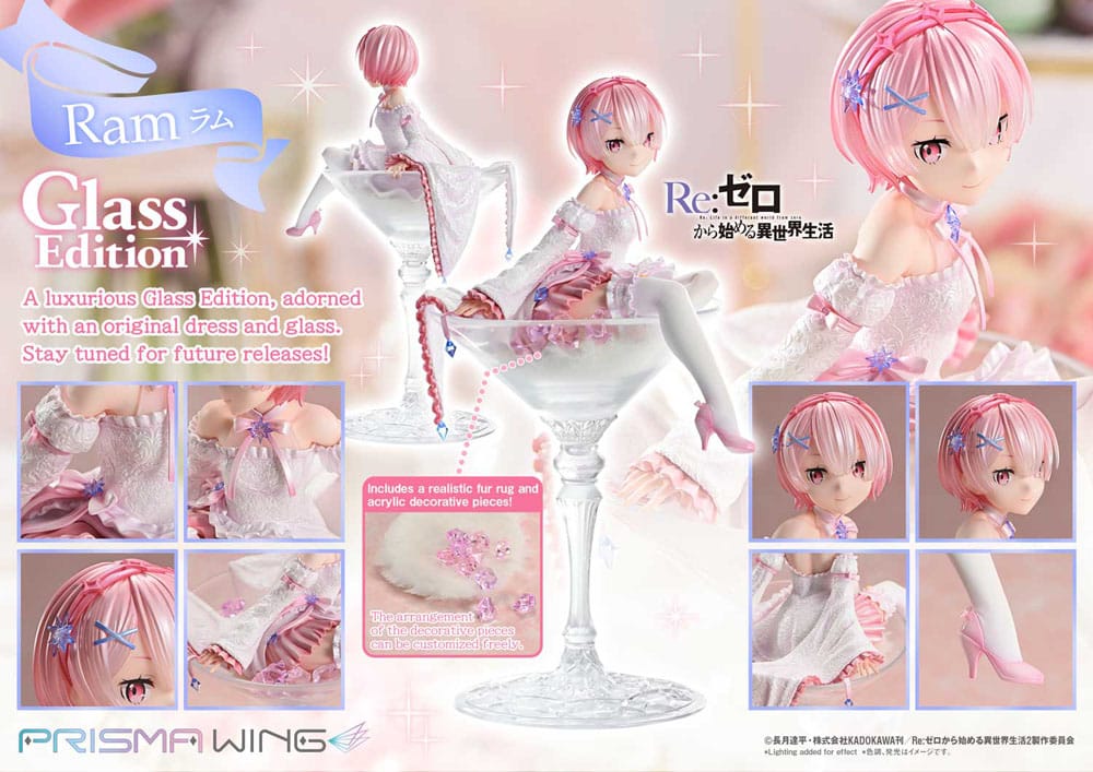 Re:ZERO Starting Life in Another World statuette PVC 1/7 Prisma Wing Ram Glass Edition 24 cm