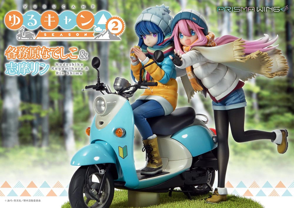 Laid-Back Camp statuette PVC 1/7 Prisma Wing Nadeshiko Kagamihara & Rin Shima 24 cm