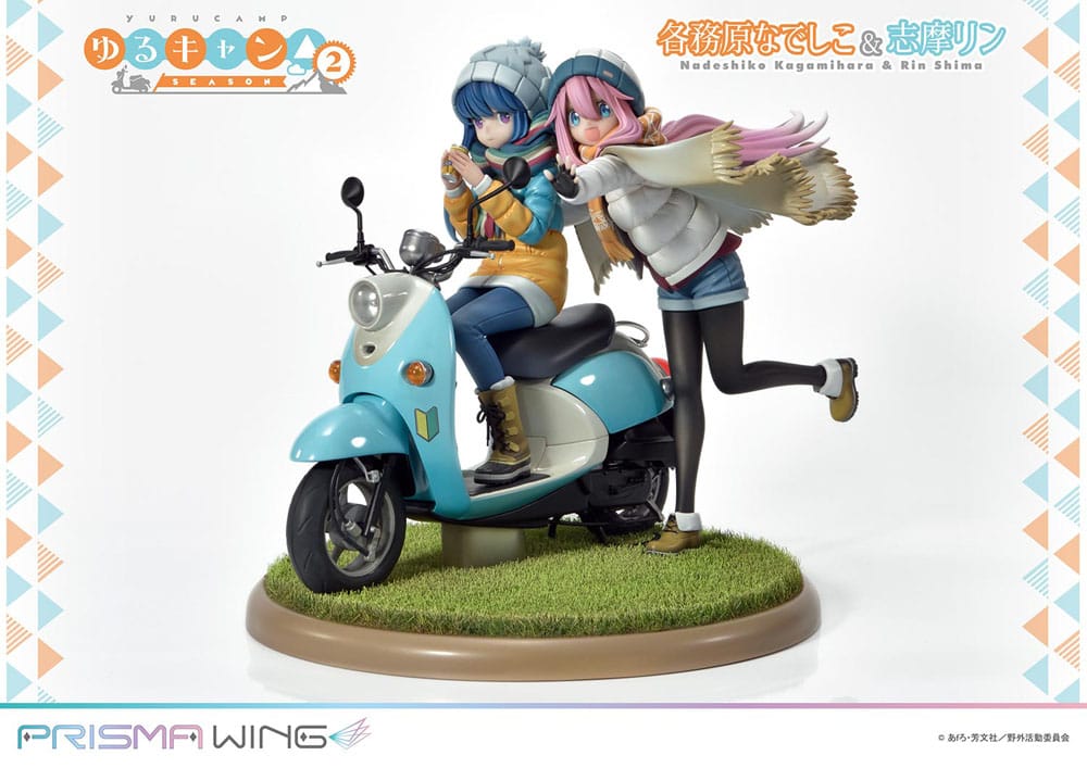 Laid-Back Camp statuette PVC 1/7 Prisma Wing Nadeshiko Kagamihara & Rin Shima 24 cm