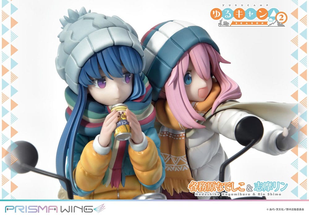 Laid-Back Camp statuette PVC 1/7 Prisma Wing Nadeshiko Kagamihara & Rin Shima 24 cm
