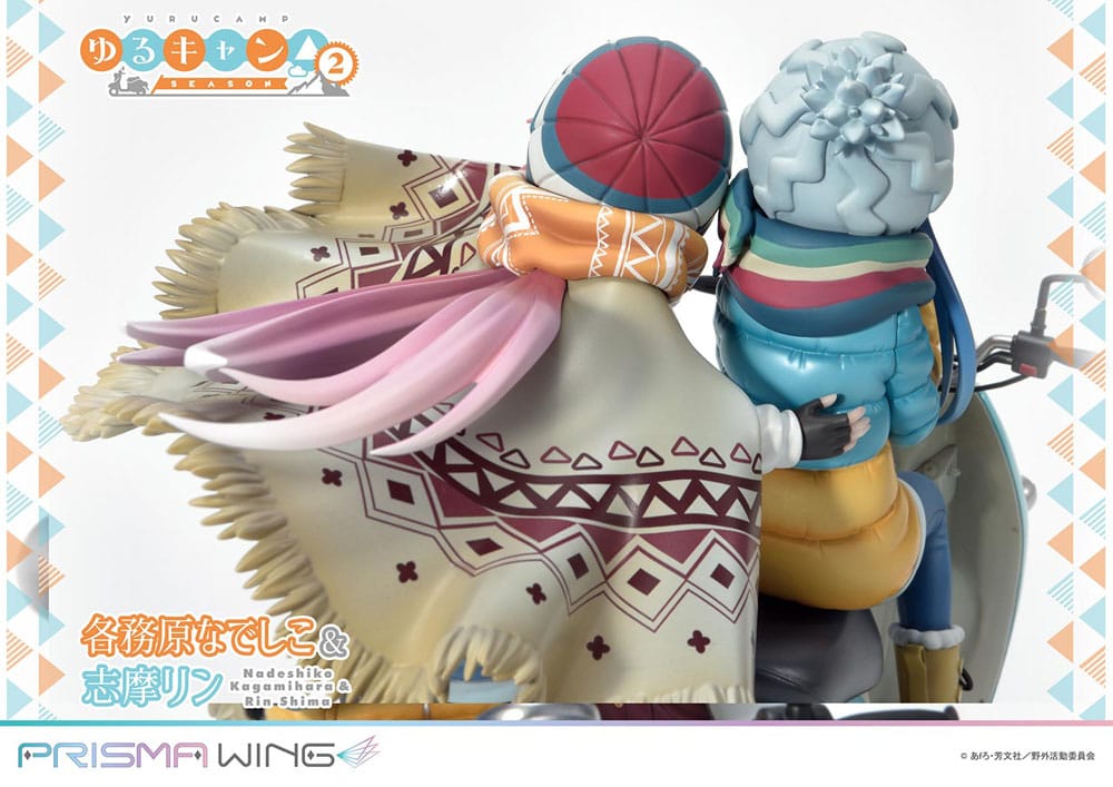 Laid-Back Camp statuette PVC 1/7 Prisma Wing Nadeshiko Kagamihara & Rin Shima 24 cm