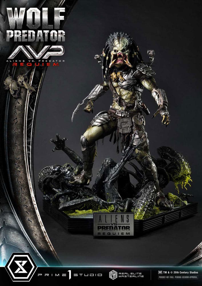 Alien vs. Predator statuette Real Elite Masterline Series 1/3 Requiem Wolf Predator 95 cm