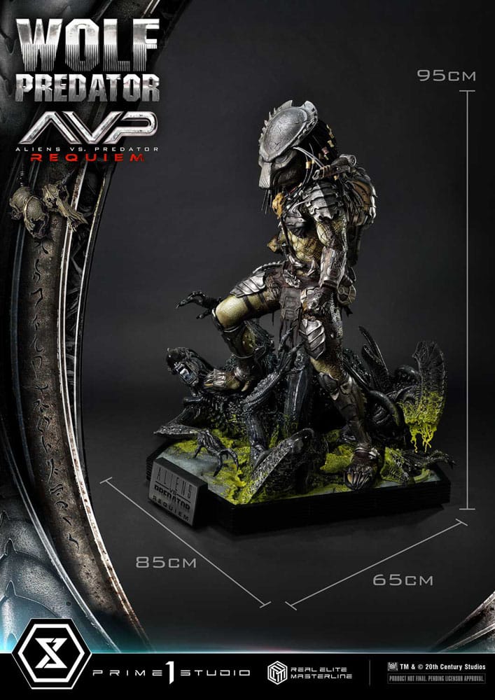 Alien vs. Predator statuette Real Elite Masterline Series 1/3 Requiem Wolf Predator 95 cm