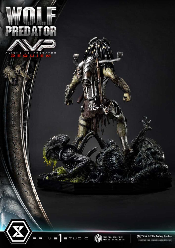Alien vs. Predator statuette Real Elite Masterline Series 1/3 Requiem Wolf Predator 95 cm