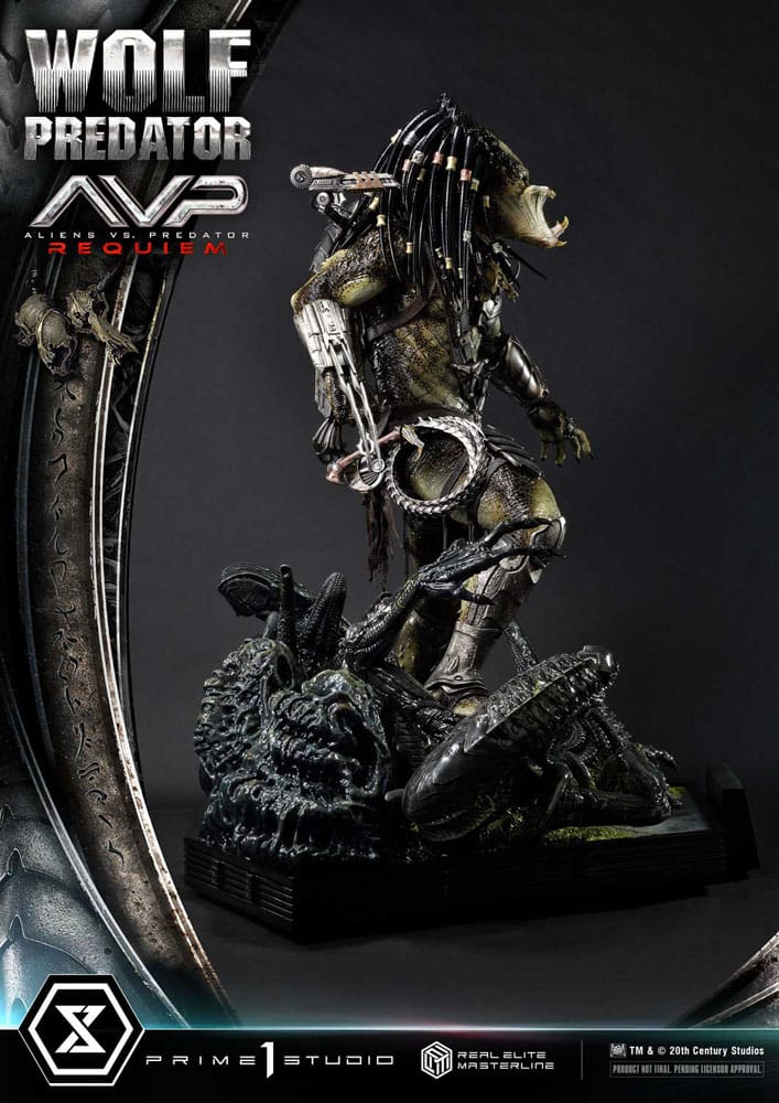 Alien vs. Predator statuette Real Elite Masterline Series 1/3 Requiem Wolf Predator 95 cm