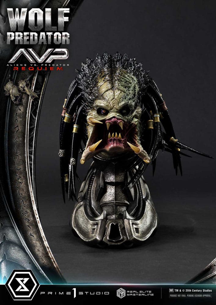 Alien vs. Predator statuette Real Elite Masterline Series 1/3 Requiem Wolf Predator 95 cm