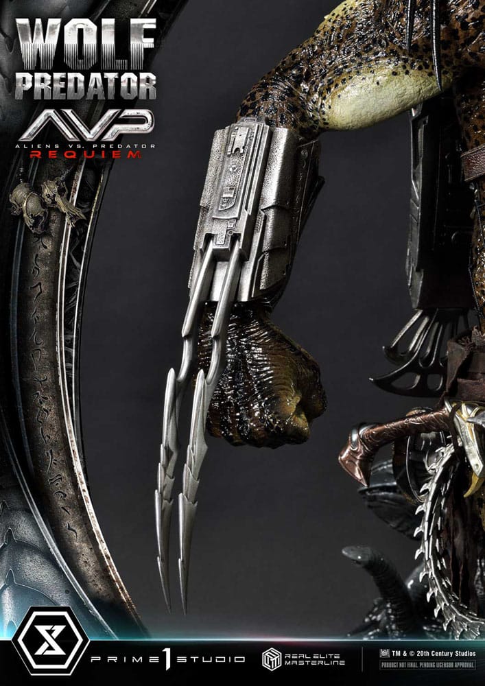 Alien vs. Predator statuette Real Elite Masterline Series 1/3 Requiem Wolf Predator 95 cm