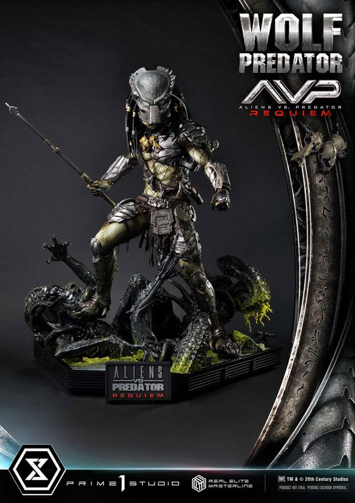 Alien vs. Predator statuette Real Elite Masterline Series 1/3 Requiem Wolf Predator Deluxe Ver. 95 cm