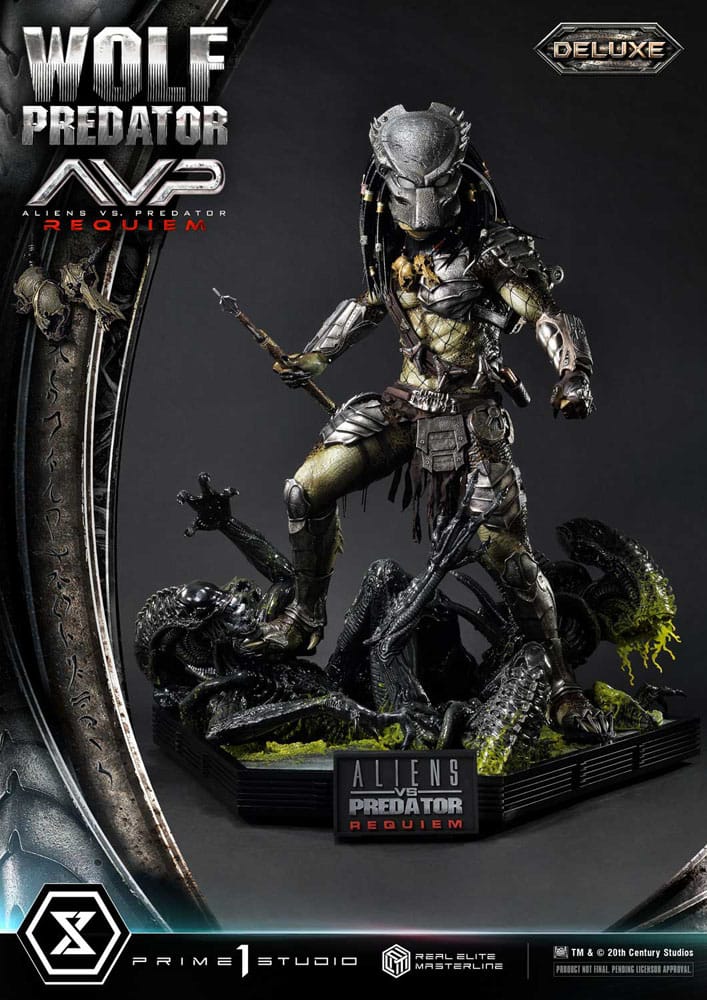 Alien vs. Predator statuette Real Elite Masterline Series 1/3 Requiem Wolf Predator Deluxe Ver. 95 cm