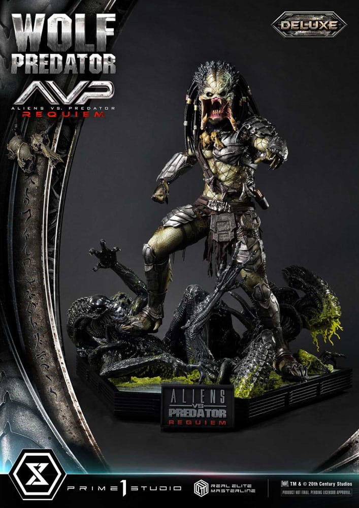 Alien vs. Predator statuette Real Elite Masterline Series 1/3 Requiem Wolf Predator Deluxe Ver. 95 cm