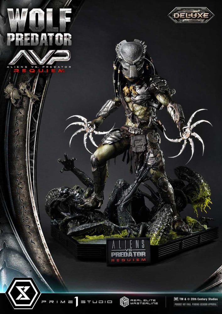 Alien vs. Predator statuette Real Elite Masterline Series 1/3 Requiem Wolf Predator Deluxe Ver. 95 cm