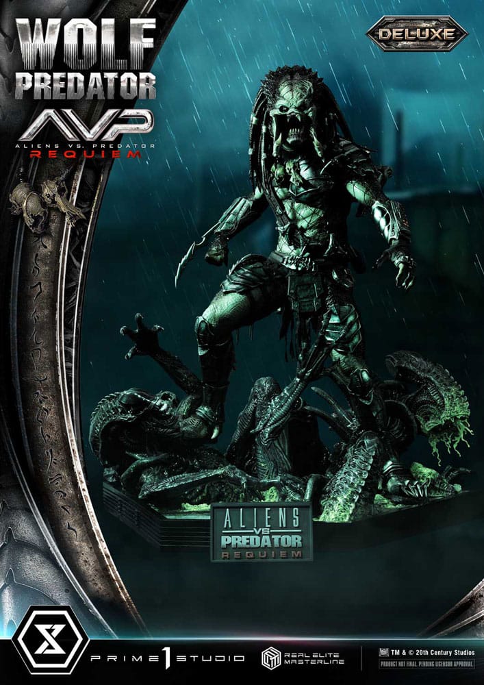 Alien vs. Predator statuette Real Elite Masterline Series 1/3 Requiem Wolf Predator Deluxe Bonus Ver. 95 cm