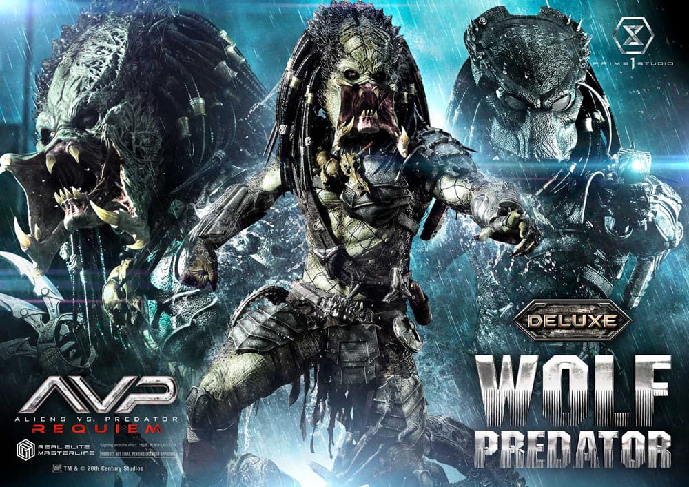 Alien vs. Predator statuette Real Elite Masterline Series 1/3 Requiem Wolf Predator Deluxe Bonus Ver. 95 cm