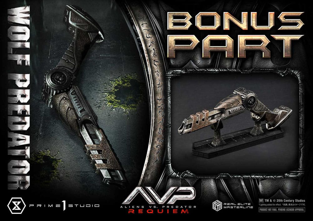 Alien vs. Predator statuette Real Elite Masterline Series 1/3 Requiem Wolf Predator Deluxe Bonus Ver. 95 cm