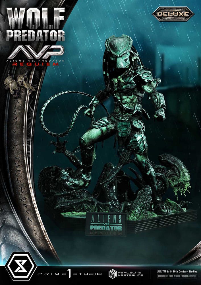 Alien vs. Predator statuette Real Elite Masterline Series 1/3 Requiem Wolf Predator Deluxe Bonus Ver. 95 cm