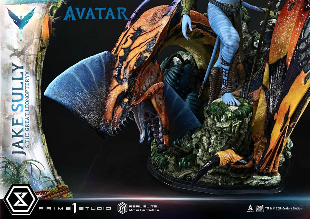 Avatar (Film) statuette Real Elite Masterline Series 1/4 Jake Sully & The Great Leonopteryx 87 cm