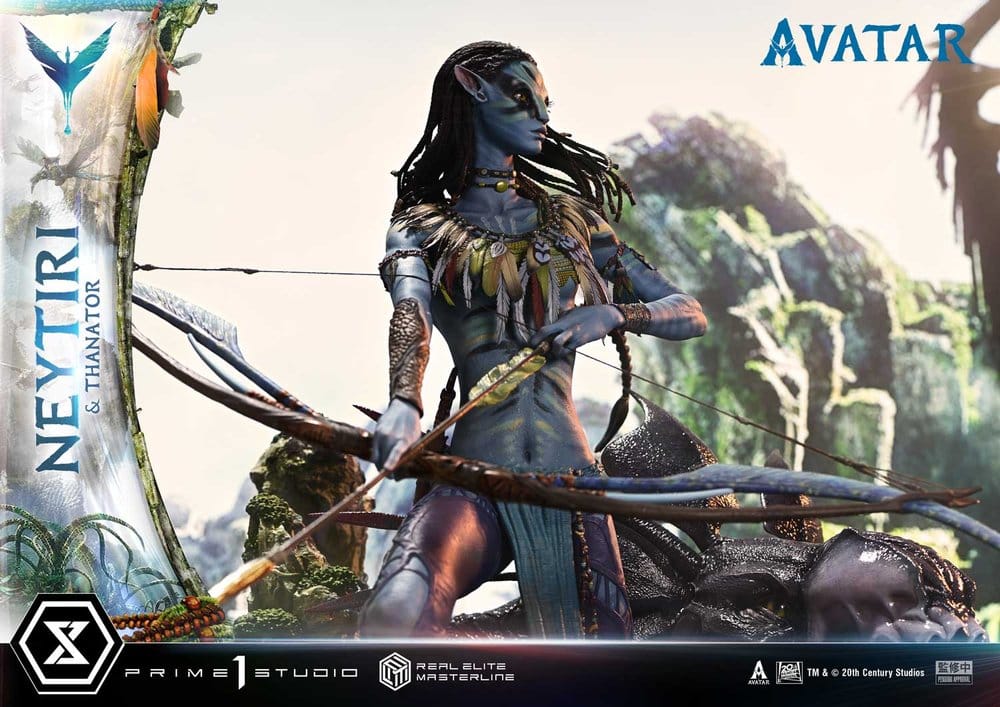 Avatar (Film) statuette Real Elite Masterline Series 1/4 Neytiri & Thanator 75 cm