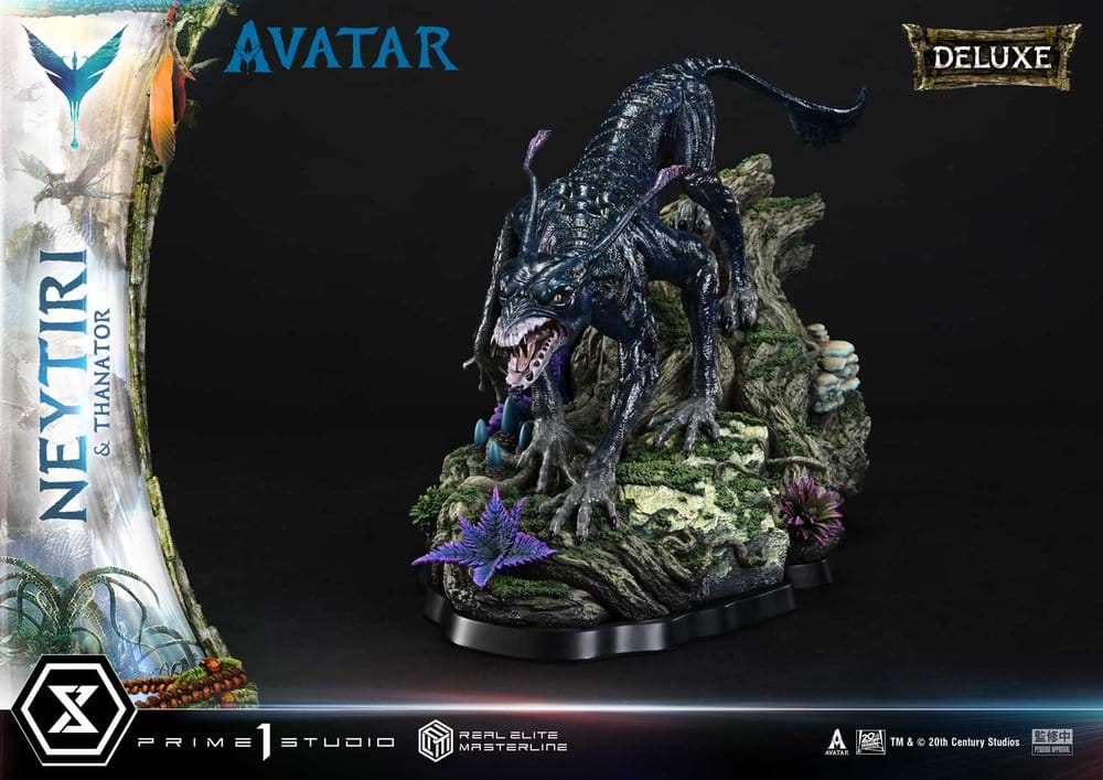 Avatar (Film) statuette Real Elite Masterline Series 1/4 Neytiri & Thanator Deluxe Version 75 cm