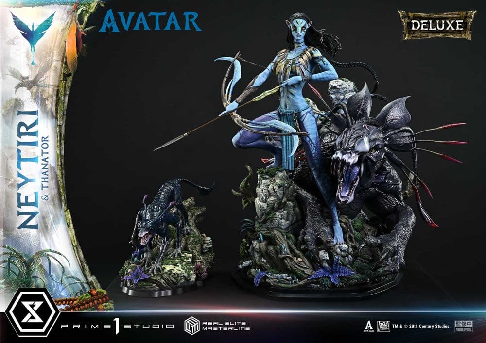 Avatar (Film) statuette Real Elite Masterline Series 1/4 Neytiri & Thanator Deluxe Version 75 cm