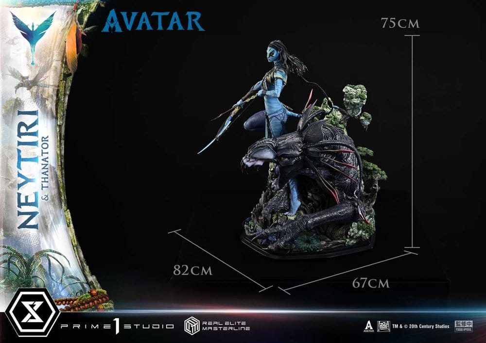 Avatar (Film) statuette Real Elite Masterline Series 1/4 Neytiri & Thanator Deluxe Version 75 cm