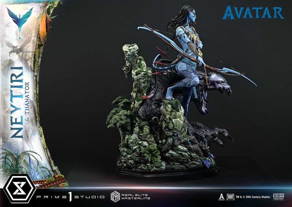 Avatar (Film) statuette Real Elite Masterline Series 1/4 Neytiri & Thanator Deluxe Version 75 cm
