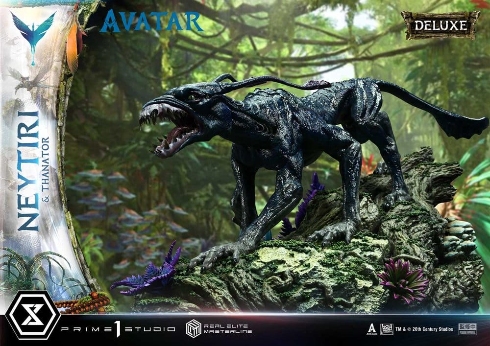 Avatar (Film) statuette Real Elite Masterline Series 1/4 Neytiri & Thanator Deluxe Version 75 cm