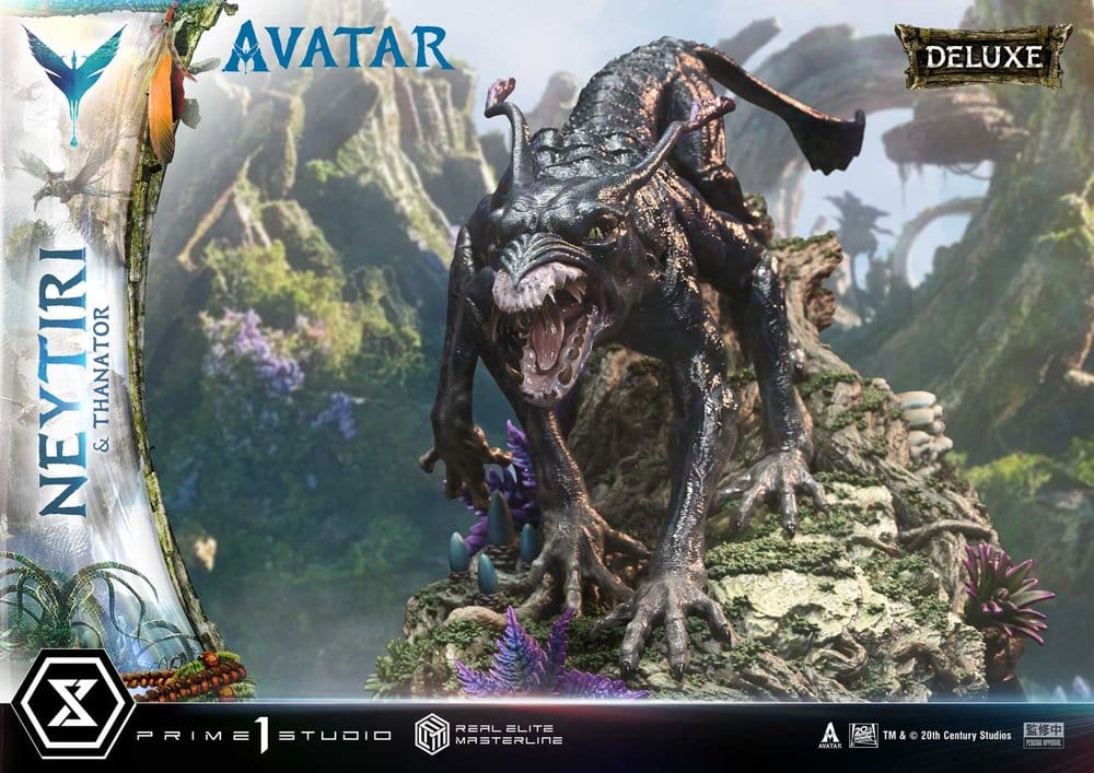 Avatar (Film) statuette Real Elite Masterline Series 1/4 Neytiri & Thanator Deluxe Version 75 cm