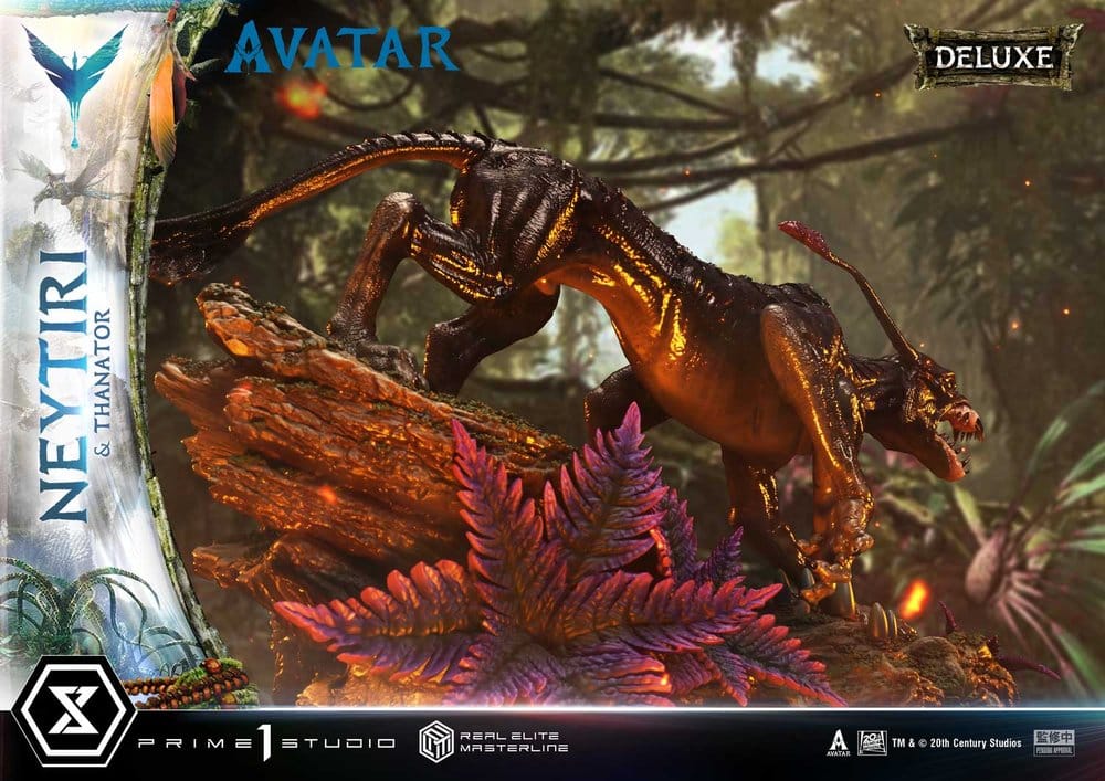 Avatar (Film) statuette Real Elite Masterline Series 1/4 Neytiri & Thanator Deluxe Version 75 cm