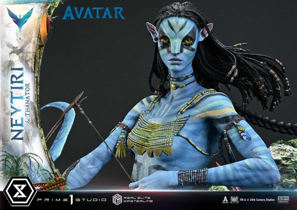 Avatar (Film) statuette Real Elite Masterline Series 1/4 Neytiri & Thanator Deluxe Version 75 cm