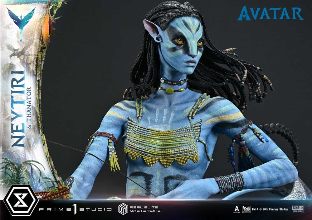 Avatar (Film) statuette Real Elite Masterline Series 1/4 Neytiri & Thanator Deluxe Version 75 cm