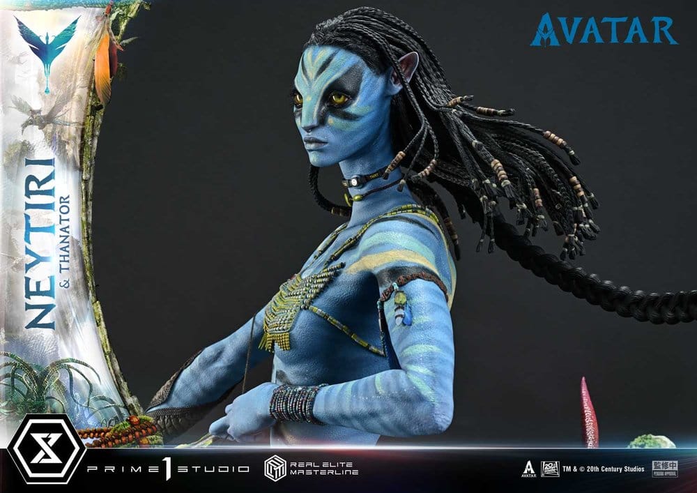 Avatar (Film) statuette Real Elite Masterline Series 1/4 Neytiri & Thanator Deluxe Version 75 cm
