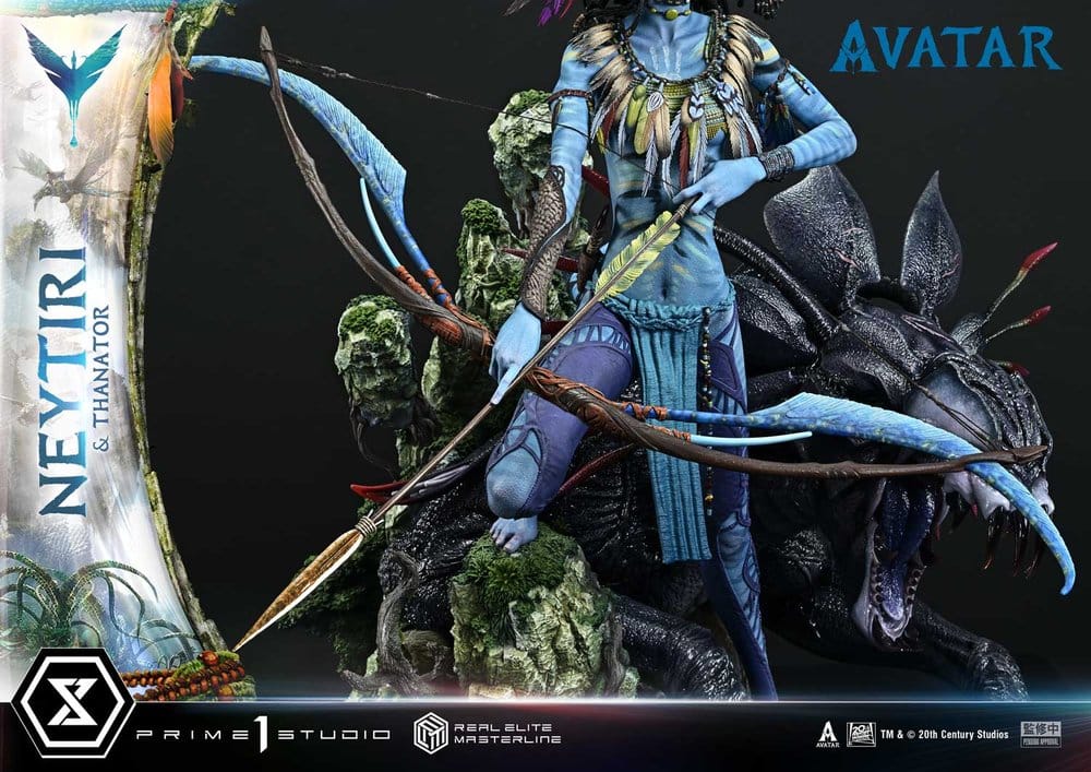 Avatar (Film) statuette Real Elite Masterline Series 1/4 Neytiri & Thanator Deluxe Version 75 cm