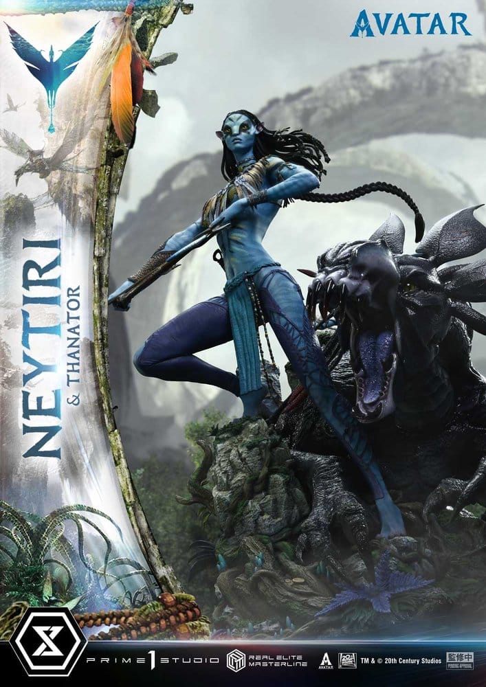 Avatar (Film) statuette Real Elite Masterline Series 1/4 Neytiri & Thanator Deluxe Version 75 cm