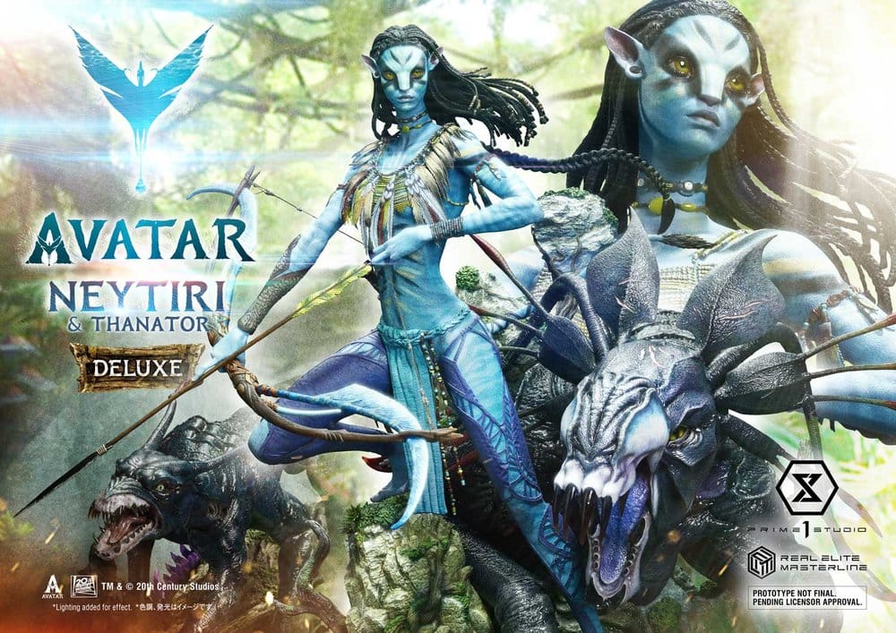 Avatar (Film) statuette Real Elite Masterline Series 1/4 Neytiri & Thanator Deluxe Bonus Version 75 cm