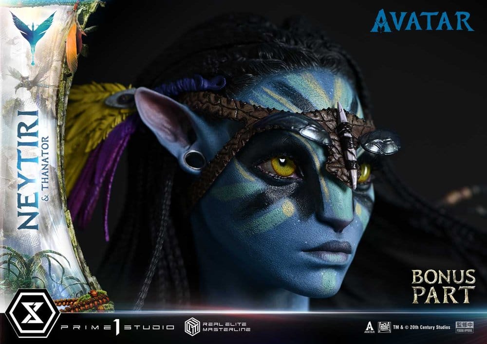 Avatar (Film) statuette Real Elite Masterline Series 1/4 Neytiri & Thanator Deluxe Bonus Version 75 cm