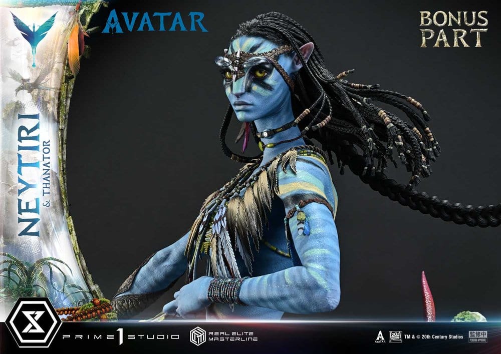 Avatar (Film) statuette Real Elite Masterline Series 1/4 Neytiri & Thanator Deluxe Bonus Version 75 cm