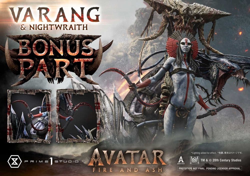 Avatar: Fire and Ash (Film) statuette Real Elite Masterline Series 1/4 Varang & Nightwraith Avatar Legacy Collection Bonus Version 96 cm