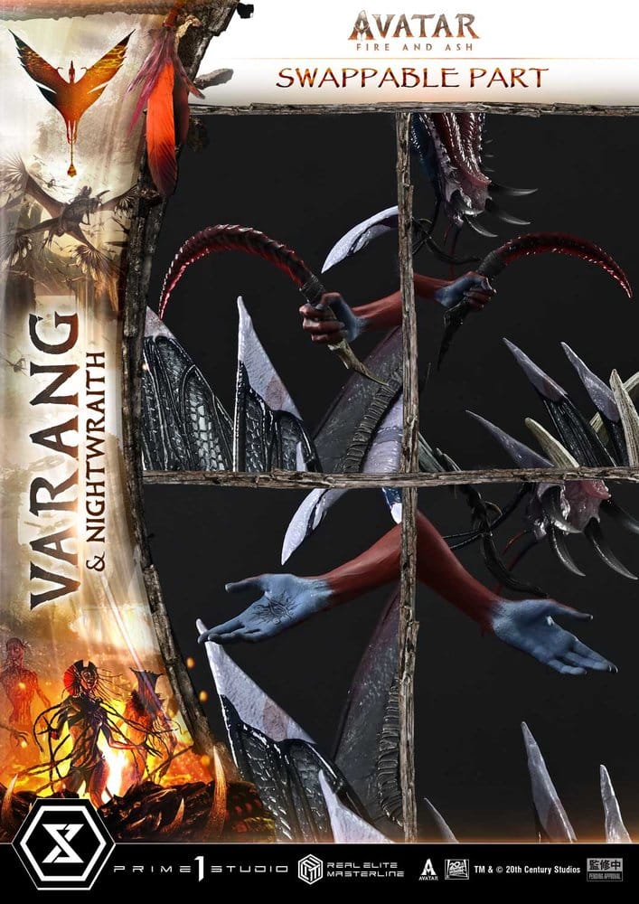 Avatar: Fire and Ash (Film) statuette Real Elite Masterline Series 1/4 Varang & Nightwraith Avatar Legacy Collection Bonus Version 96 cm