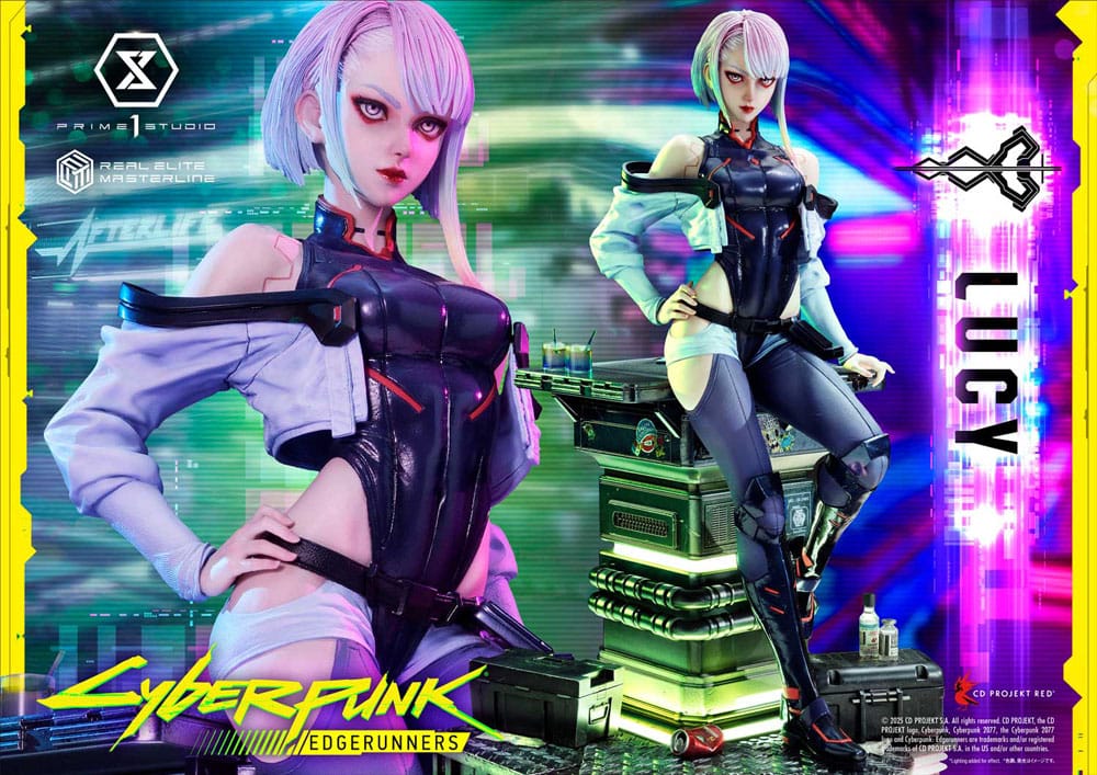 Cyberpunk: Edgerunners statuette Real Elite Masterline Series 1/4 Lucy 50 cm