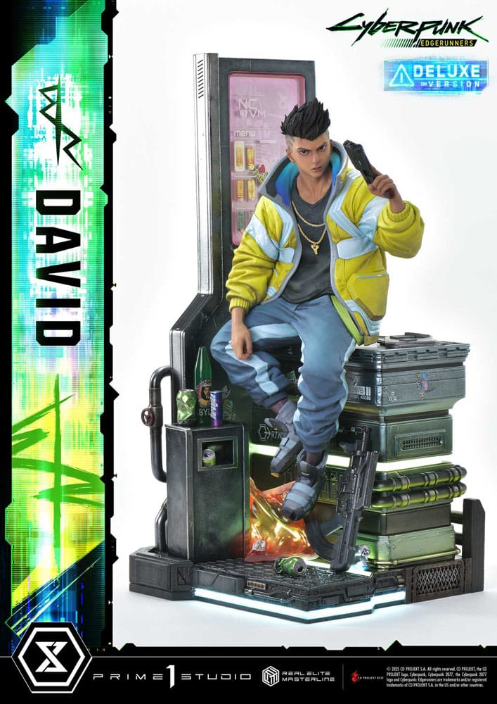 Cyberpunk: Edgerunners statuette Real Elite Masterline Series 1/4 David Deluxe Bonus Version 58 cm