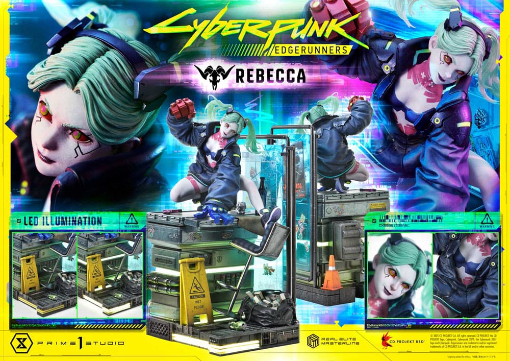 Cyberpunk: Edgerunners statuette Real Elite Masterline Series 1/4 Rebecca 54 cm