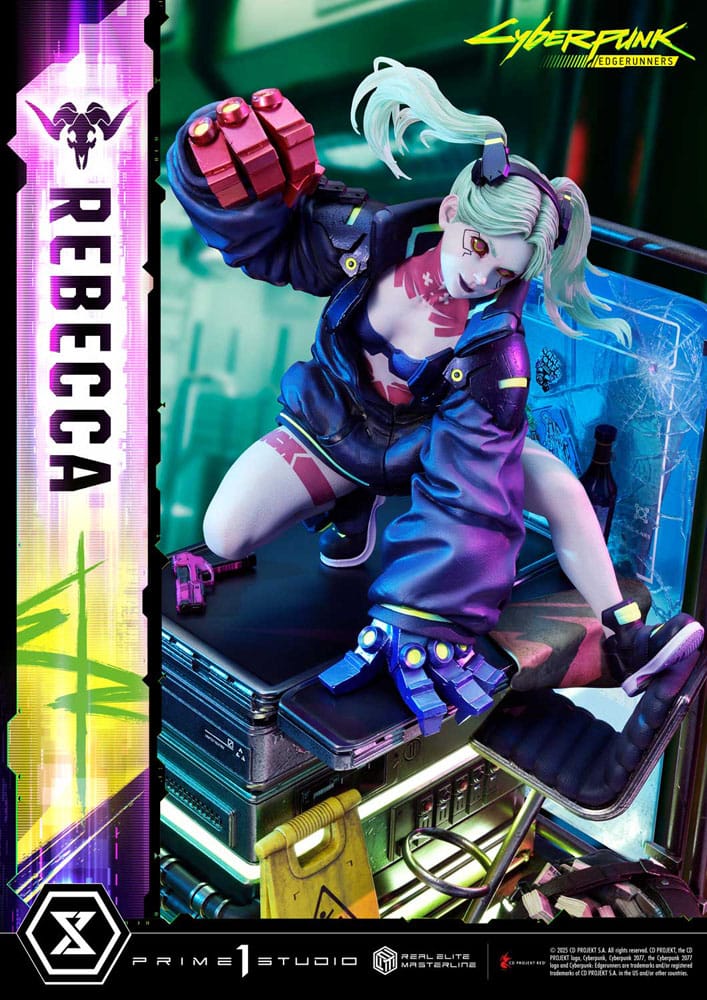 Cyberpunk: Edgerunners statuette Real Elite Masterline Series 1/4 Rebecca 54 cm