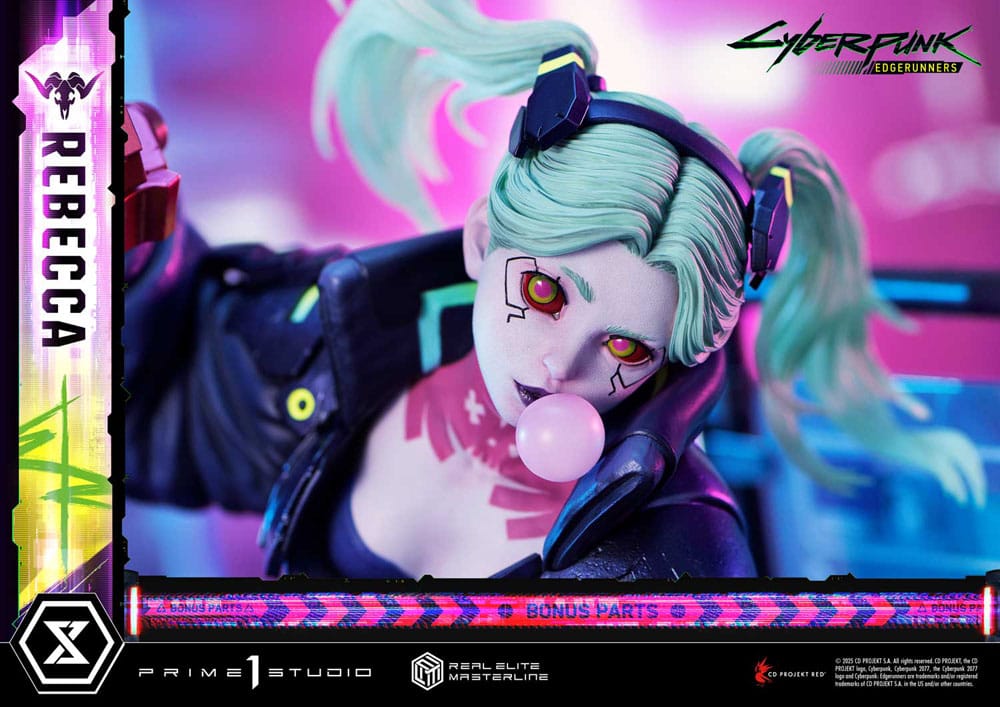 Cyberpunk: Edgerunners statuette Real Elite Masterline Series 1/4 Rebecca Deluxe Bonus Version 54 cm