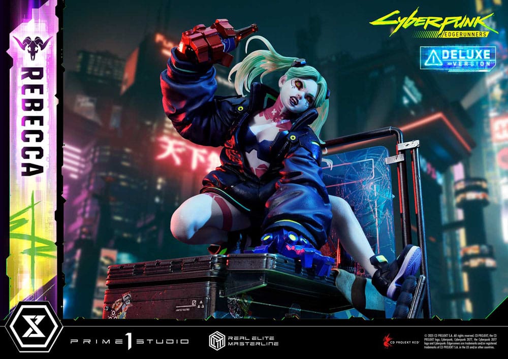 Cyberpunk: Edgerunners statuette Real Elite Masterline Series 1/4 Rebecca Deluxe Bonus Version 54 cm
