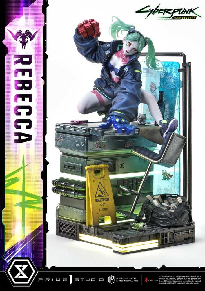 Cyberpunk: Edgerunners statuette Real Elite Masterline Series 1/4 Rebecca Deluxe Bonus Version 54 cm
