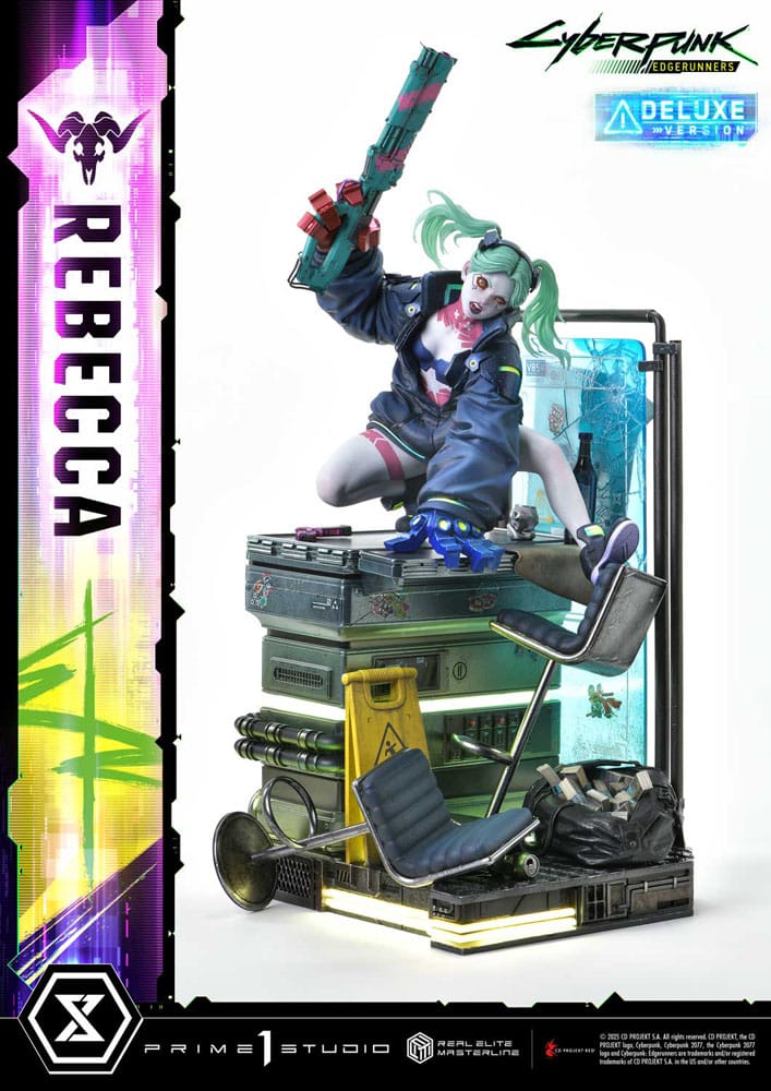 Cyberpunk: Edgerunners statuette Real Elite Masterline Series 1/4 Rebecca Deluxe Bonus Version 54 cm