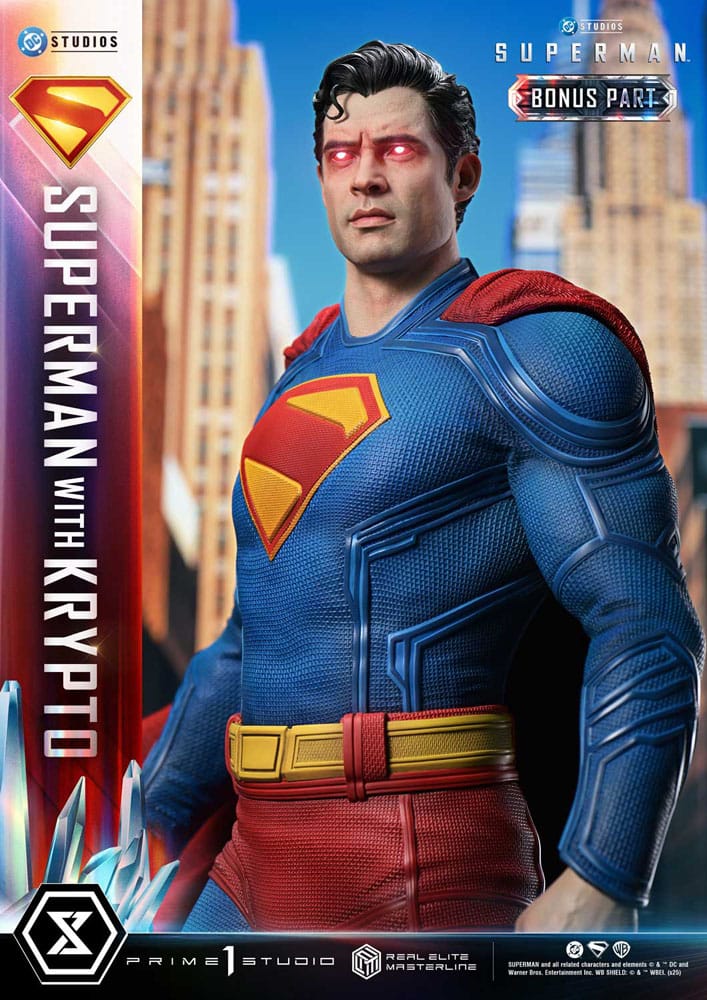 Superman (2025) statuette Real Elite Masterline Series 1/3 Superman with Krypto Bonus Version 95 cm