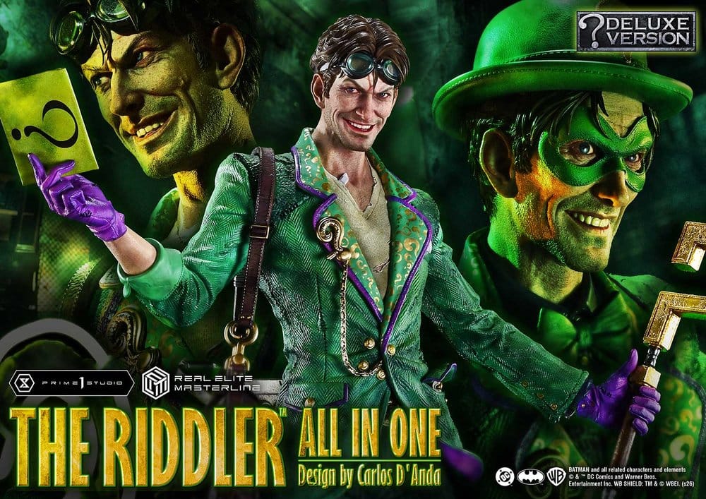 DC Comics Real Elite Masterline Series Statue 1/3 The Riddler All In One (Design by Carlos D'Anda) DX Bonus Version 74 cm