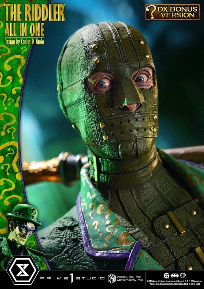 DC Comics Real Elite Masterline Series Statue 1/3 The Riddler All In One (Design by Carlos D'Anda) DX Bonus Version 74 cm